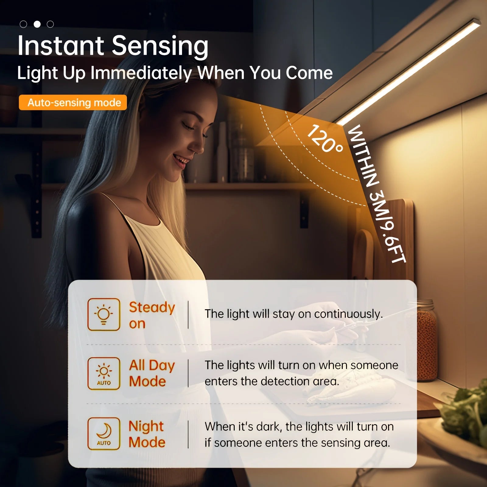 GlowSense Rechargeable Motion Light